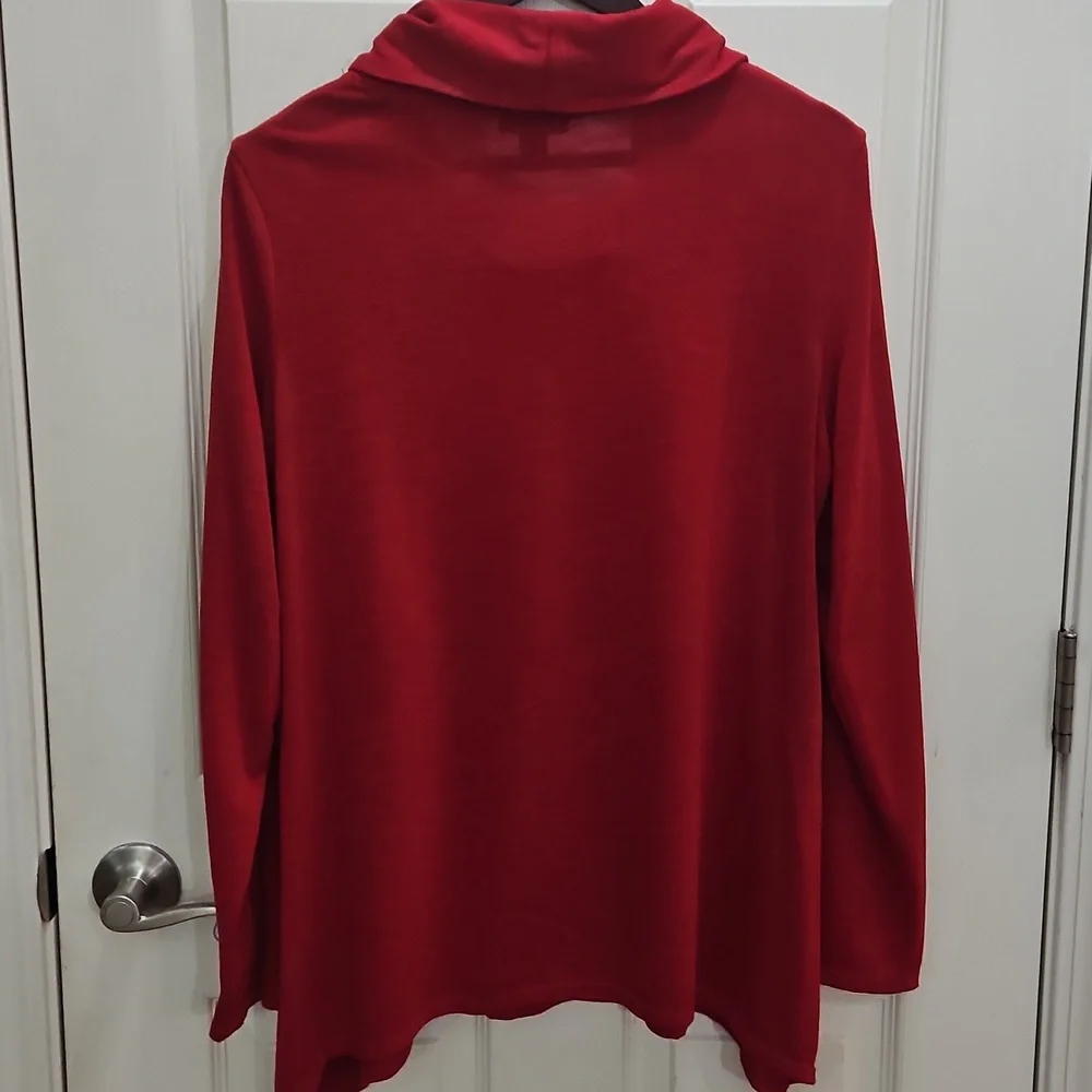I.N. Studios Red Cowl Neck Sweater Size XL